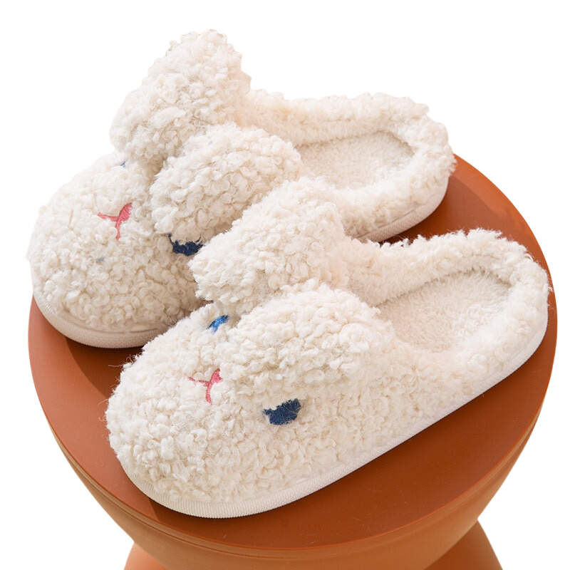 Pantufa de Algodão Estampa Coelho Comwarm