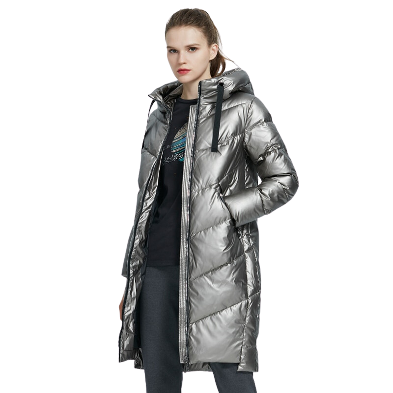 Jaqueta Puffer Feminina Dupla Face com Capuz