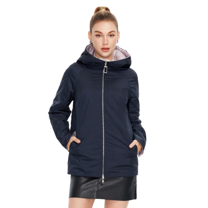 Jaqueta Puffer Feminina Reversível e Impermeável