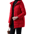 Jaqueta Puffer Feminina - Casual Cinturada com Capuz Vint