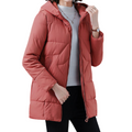 Jaqueta Puffer Feminina - Casual Cinturada com Capuz Vint