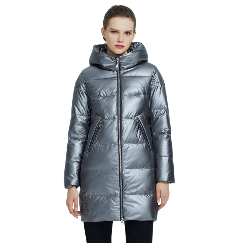 Jaqueta Puffer Feminina Dupla Face com Capuz