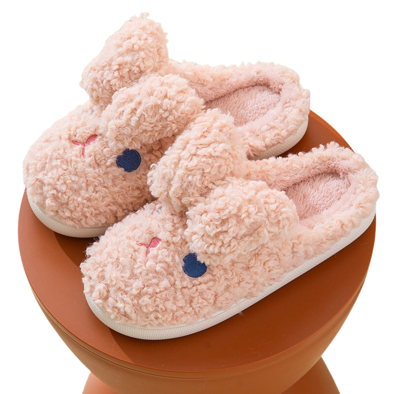 Pantufa de Algodão Estampa Coelho Comwarm