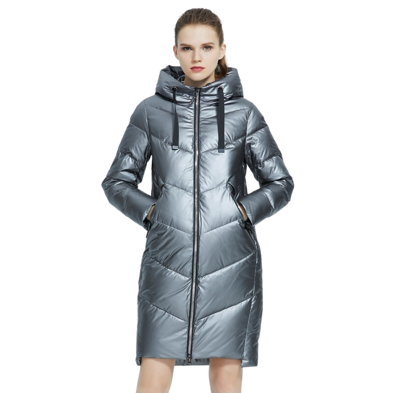 Jaqueta Puffer Feminina Dupla Face com Capuz