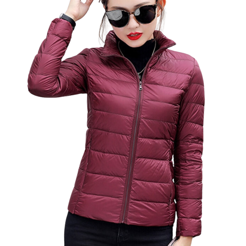 Jaqueta Puffer Feminina Ultra Com Gola