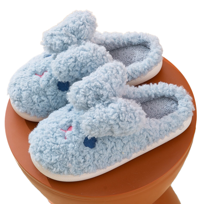 Pantufa de Algodão Estampa Coelho Comwarm