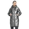 Jaqueta Puffer Feminina Dupla Face com Capuz