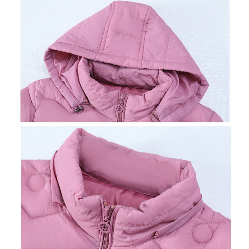 Jaqueta Puffer Feminina Parka Longa Cinturada Olf