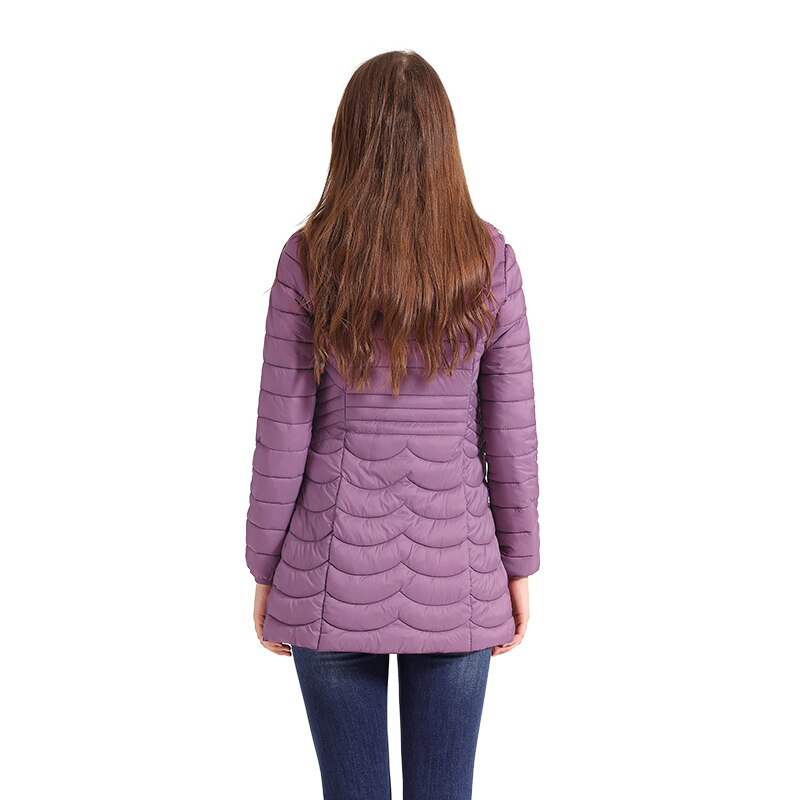 Jaqueta Puffer Feminina Parka Capuz Removível