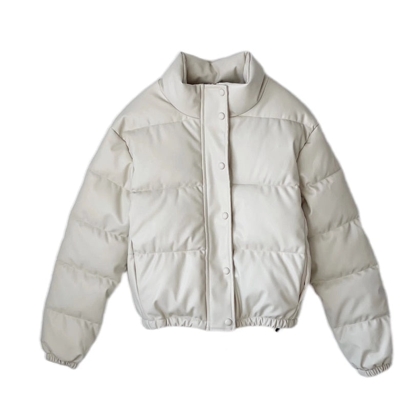 Jaqueta Puffer Feminina - Bomber com Gola