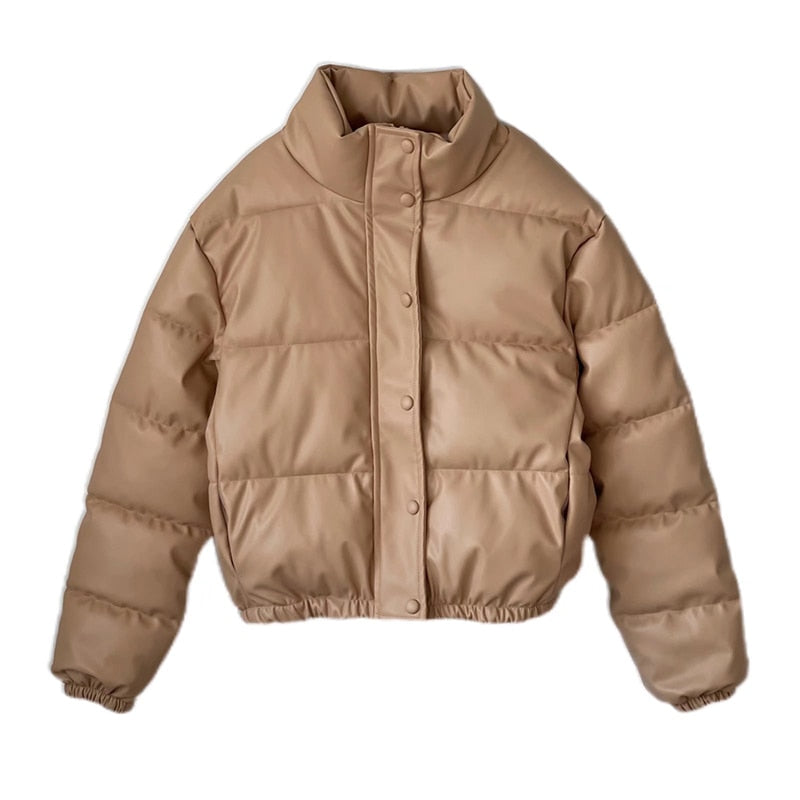 Jaqueta Puffer Feminina - Bomber com Gola