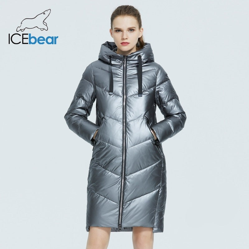 Jaqueta Puffer Feminina Dupla Face com Capuz