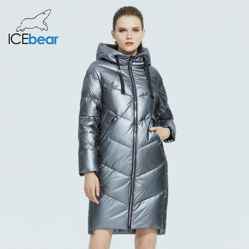 Jaqueta Puffer Feminina Dupla Face com Capuz