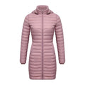 Jaqueta Feminina Puffer Parka Longa Com Capuz Removível