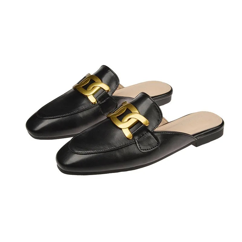 Mule Mocassim Feminino Preto Eloá