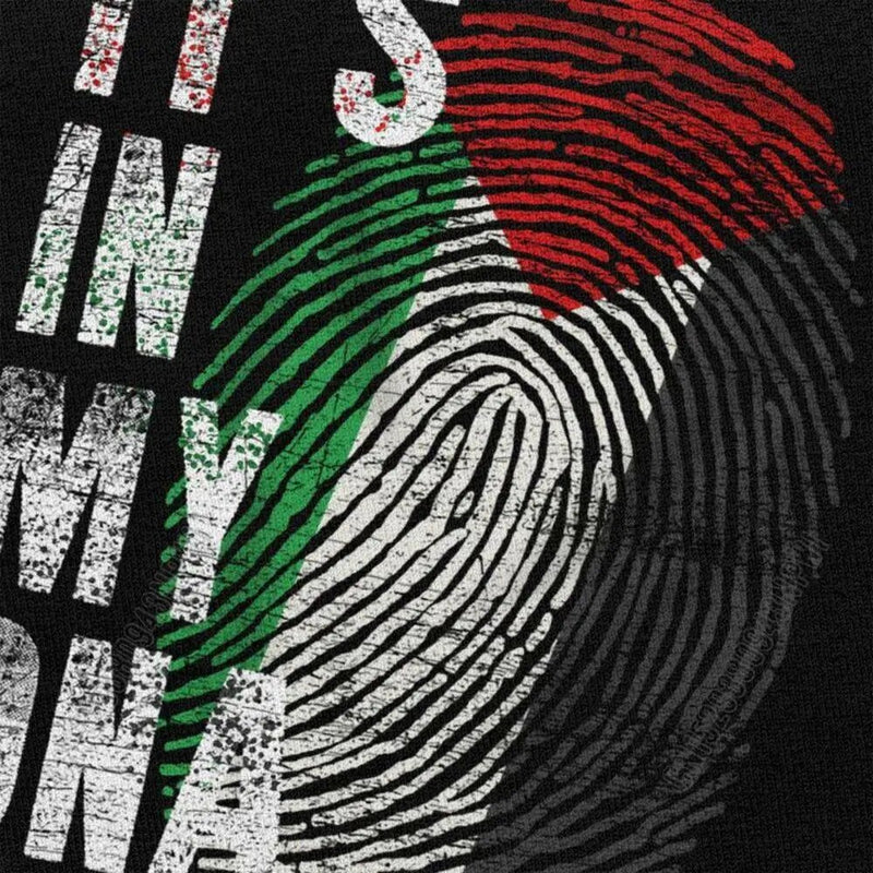 Palestina It's In My Dna Palestine - Camiseta de Algodão