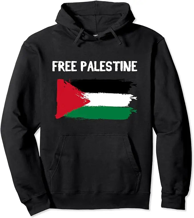 Moletom Palestina Gaza 100% Algodão Unissex Free Palestine Cinza