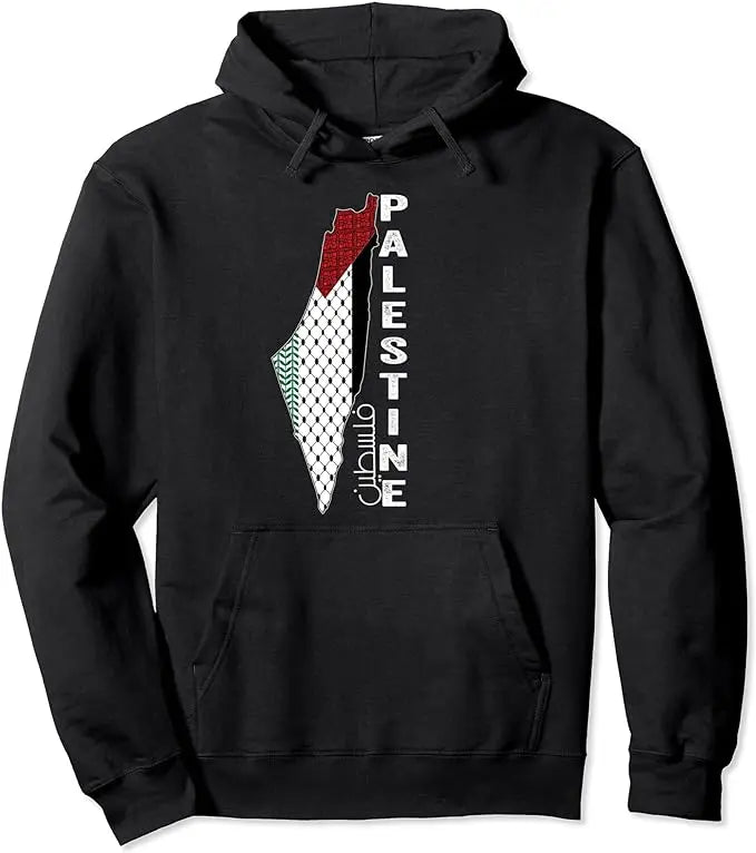 Moletom Palestina Gaza 100% Algodão Unissex Free Palestine