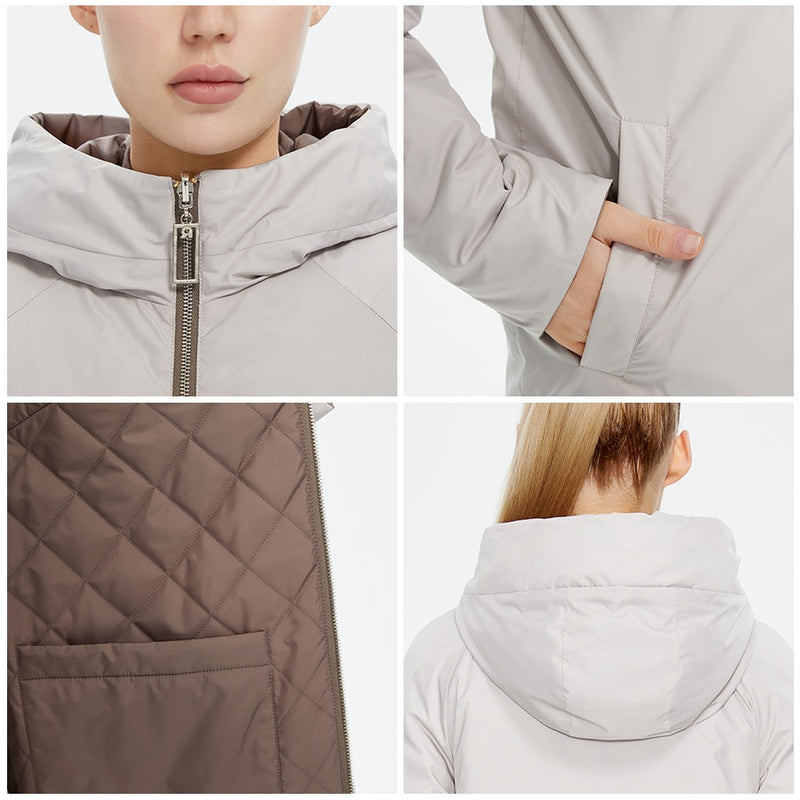 Jaqueta Puffer Feminina Reversível e Impermeável