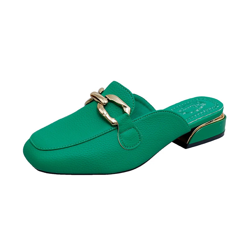 Mule Mocassim Feminino Verde Gracie