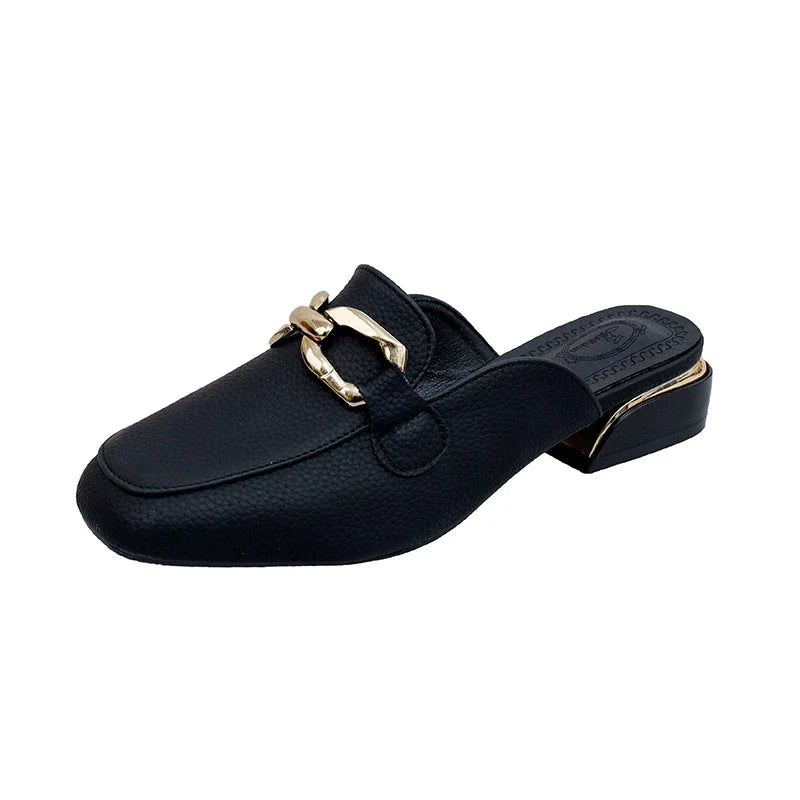 Mule Mocassim Feminino Preto Gracie