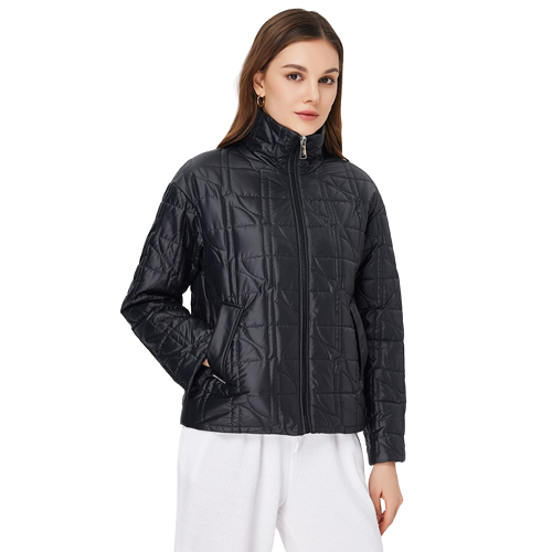 Jaqueta Feminina Puffer Com Gola Alta