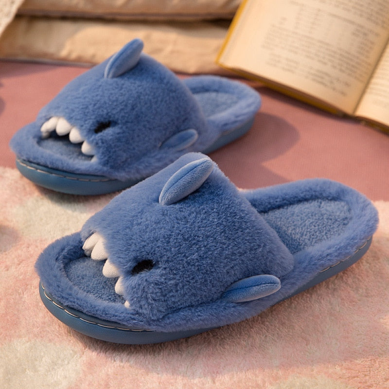 Pantufa de Algodão Estampa Tubarão Comwarm