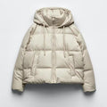 Jaqueta Puffer Feminina - Parka em Couro