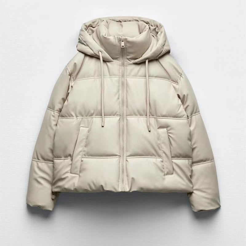 Jaqueta Puffer Feminina - Parka em Couro