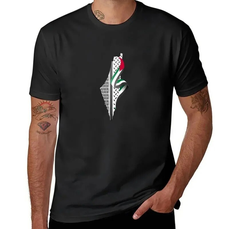 Palestina Mapa Palestine - Camiseta de 100% Algodão Unissex 