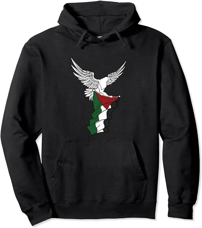 Moletom Palestina Gaza 100% Algodão Unissex Free Palestine Cinza