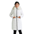 Jaqueta Puffer Feminina Longa Cinturada