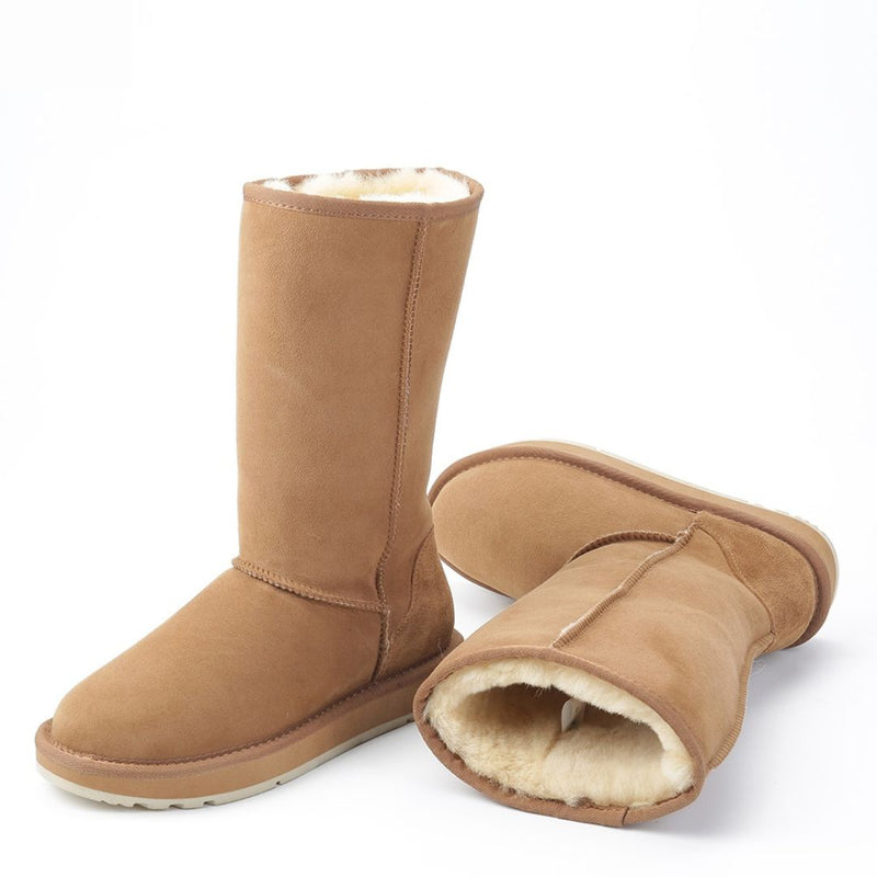 Bota Feminina de Inverno Australiana Forrada com Lã Cano Alto