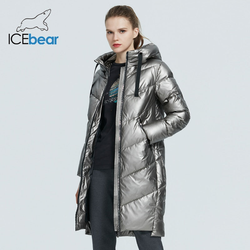 Jaqueta Puffer Feminina Dupla Face com Capuz